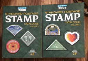 Used (Barely) Set of 6 Scott 2008 Worldwide Standard Postage Stamp Catalogues