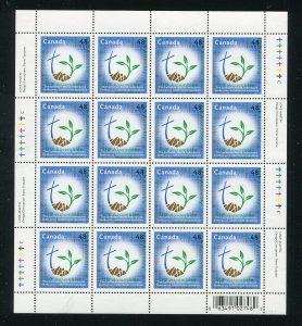 Canada 1992 Lutheran World Assembly Sheet of 16 Stamps MNH 2003