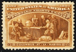 239, Mint OG HR VF (Repaired perf flaw at lower right) Cat $225.00