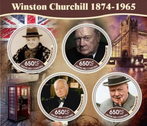 Stamps. Famous People,Winston Churchill  2022 year 1+1 sheets