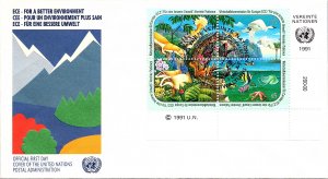 United Nations, New York, Worldwide First Day Cover, Birds, Animals, Marine Life