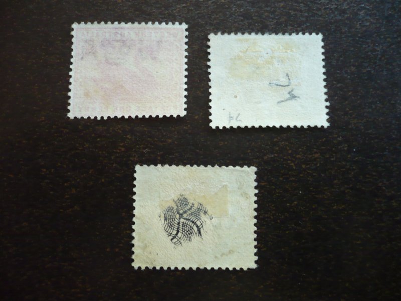 Stamps - Western Australia- Scott# 73-75-Mint Hinged & Used Part Set of 3 Stamps