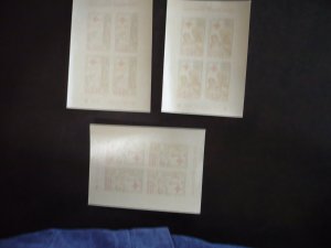 Stamps - Togo - Scott# B12a,B13a,B14a - Mint Hinged Souvenir Sheet Set of 3