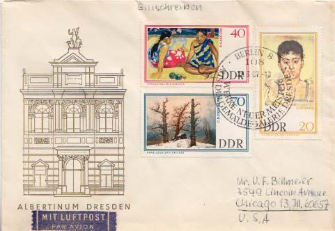 Germany D.D.R., First Day Cover, Art