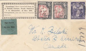 British Guiana - May 25, 1941 Air Mail Cover to Canada