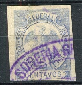 MEXICO; 1900 early classic local FEDERAL Imperf issue fine used value