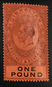 MOMEN: GIBRALTAR SG #85 1912-24 MINT OG NH £140++ LOT #64663