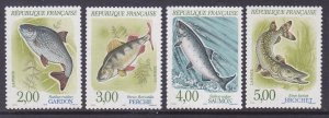 France 2227-30 MNH 1990 Types of Fish Set of 4 Very Fine