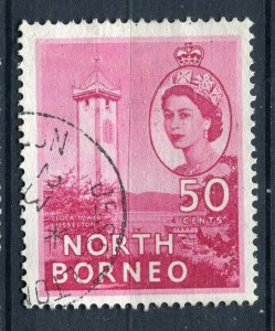 NORTH BORNEO; 1950s early QEII pictorial issue fine used 50c. value