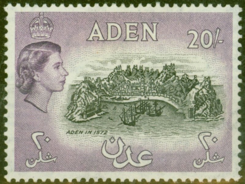 Aden 1957 20s Black & Dp Lilac SG72 Fine Lightly Mtd Mint 