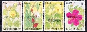 840-43 Montserrat 1994 Flowers and Fruits Specimen MNH