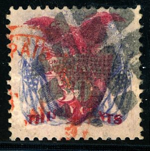 U.S. #121 USED RED CANCEL