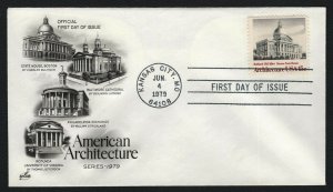 #1781 15c Boston State House, Art Craft Hand Cancel FDC **ANY 5=FREE SHIPPING**