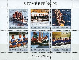 SAO TOME - 2003 - Rowing - Perf 6v Sheet - Mint Never Hinged