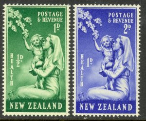 NEW ZEALAND 1949 NURSE AND CHILD Health Semi Postal Set Sc B34-B35 MNH