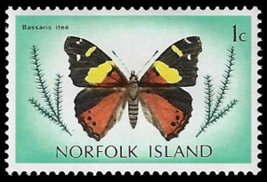 Norfolk Island #201 MNH; Butterfly 1c (1976)