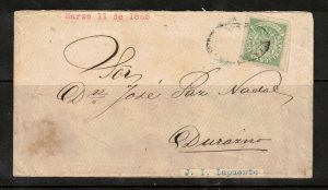 Uruguay #21b Extra Fine Used Gem On Cover To Duranzo Tied By Indistinct Montevid