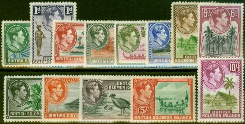 British Solomon Islands 1939-51 Set of 13 SG60-72 Good to Fine MM 