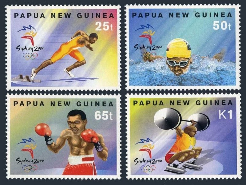 Papua New Guinea 992-995,996,MNH.Michel 885-888,Bl.19. Olympics Sydney-2000.