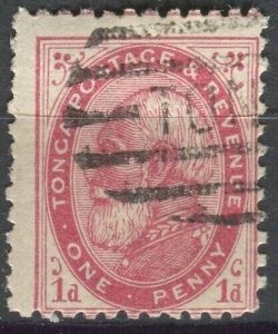 Tonga 1886 SG1b 1d King George I #11 FU