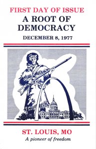 USPS FDC Ceremony Program #1581-85 C1 Root of Democracy Americana Series 1977