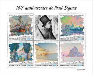 GUINEA - 2023 - Paul Signac - Perf 5v Sheet - Mint Never Hinged