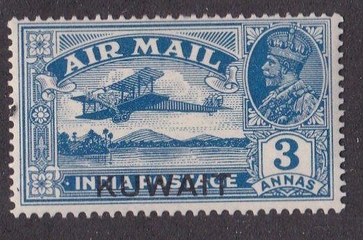 Kuwait # C2, India Stamp Overprinted for Kuwait, LH, 1/3 Cat.