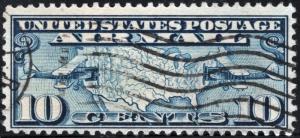 SC#C7 10¢ Map & Planes (1926) Used