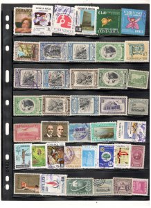 COSTA RICA COLLECTION ON STOCK SHEET MINT/USED