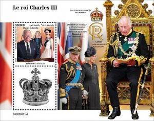 Djibouti 2022 - King Charles lll - Souvenir Stamp sheet - MNH