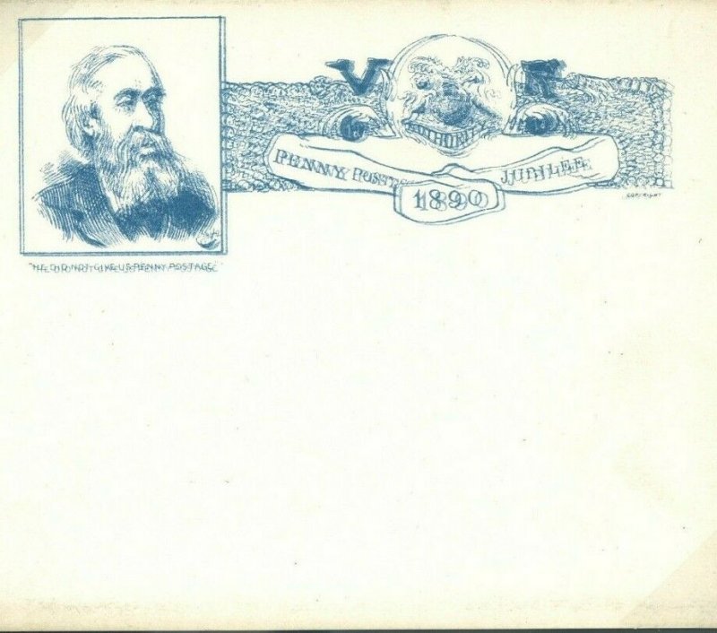 GB 1890 Furniss CARICATURE Card *ERROR DOUBLE PRINT* GPO Jubilee Exhibition 908g