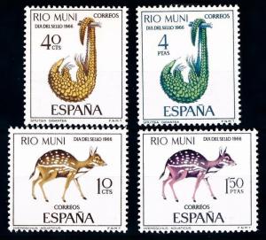 [68203] Spanish Colony Rio Muni 1966 Wildlife Pangolin Deer Stamp Day  MNH