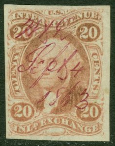 EDW1949SELL : USA 1862 Scott #R42a Very Fine & Fresh. Catalog $95.00.