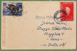 ZA0444 - ROMANIA - Postal History -  COVER - Wild boars - 1956