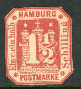 Germany States 1866 Hamburg 1½s Rose Scott #25 Mint G465