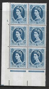 S156a 1/6 Wilding Violet Phos 9.5mm cyl 1 Dot perf type A(E/I) UNMOUNTED MINT 