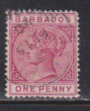 BARBADOS Scott # 61a Used - Queen Victoria