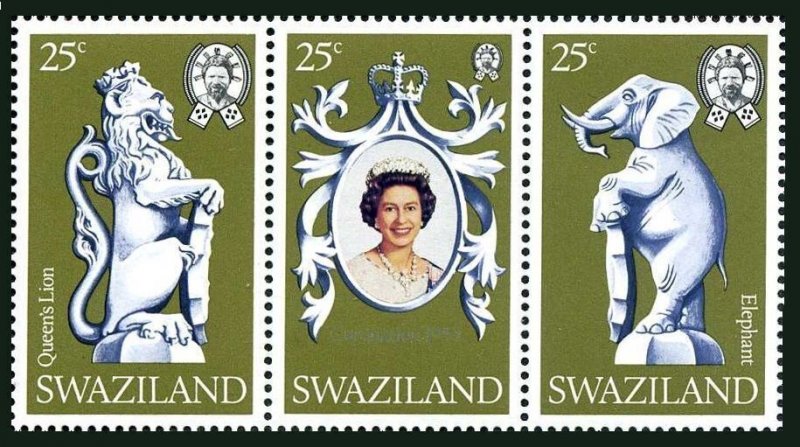 Swaziland 302 ac, MNH. Mi 293-295. QE II coronation-25. Queen's Leon, Elephant.