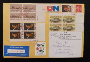 DM) 1999 U.S.A, CIRCULATED IN U.S.A, WITH STAMPS, BLOCK OF 4, 75TH ANNIVERSARY