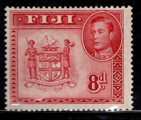 FIJI Scott 126 MH* perf 14 1948 coat of arms stamp