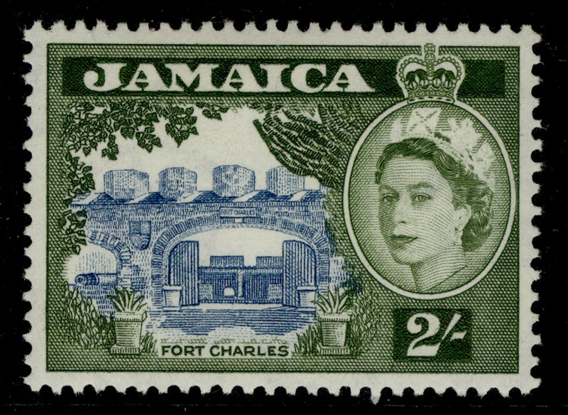 JAMAICA QEII SG170a, 2s grey-blue & bronze-green, LH MINT. Cat £35.