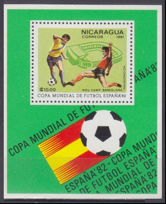 1981 Nicaragua 2190/B138 1982 FIFA World Cup in Spain