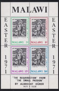 Malawi # 171a & 172a, Easter Engravings by Durer, Souvenir Sheets, NH, 1/2 Cat