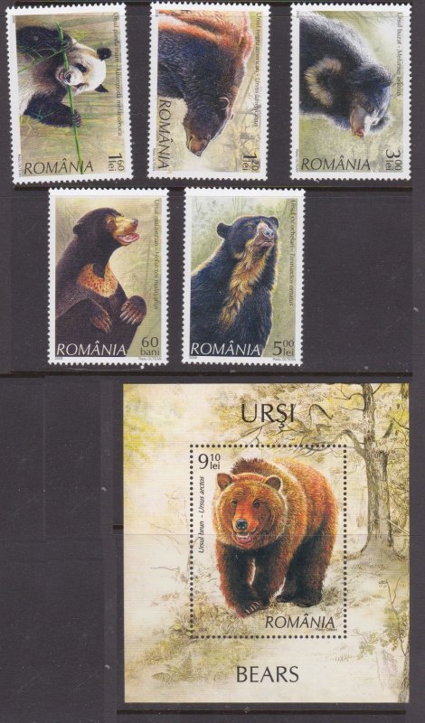 Romania #5034-39 bears MH