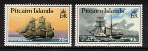 PITCAIRN ISLANDS 1990 Visiting Ships; Scott 301a, 306a; MNH