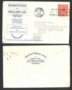 Australia-cover #3661-Melbourne-11 Sep 1931-Robertson & Mullens Ltd. ill