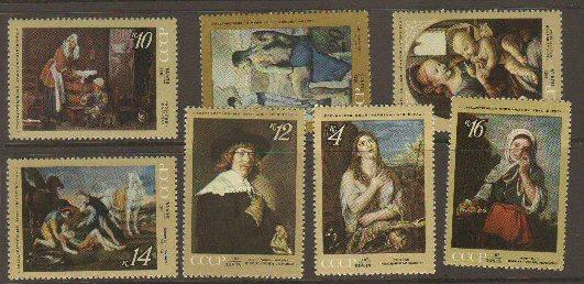 Russia #3867-73 MNH (paintings)