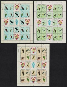 Caribic Christmas Birds 3 Full Sheets 1970 MNH SG#1810-1815