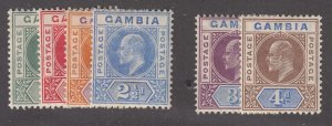 Gambia #41-43,45,47,48, Mint