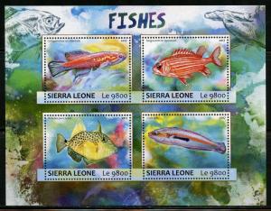 SIERRA LEONE 2017   FISHES  SHEET MINT NH